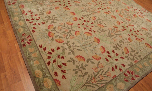 Hand-Tufted Brand New Floral Multicolored Irregular Shape Rug | Woolen Handmade Area Rugs For Living Room Bedroom Aesthetics Home Décor Rugs