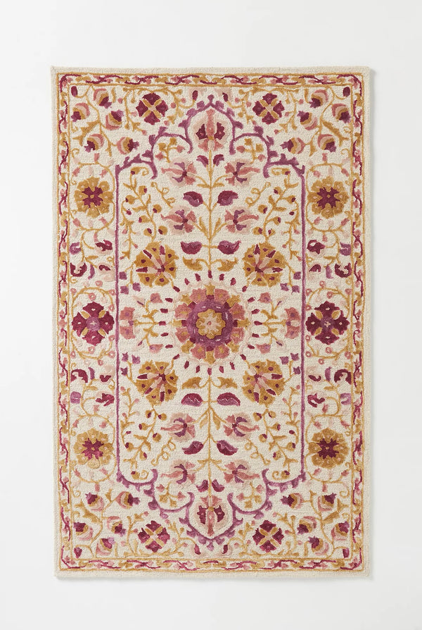 Anthropologie Hand-Tufted Tali Rug | Handmade Wool-Viscose Area Rugs For Living Room Bedroom Aesthetics Home Décor Custom Large Rugs
