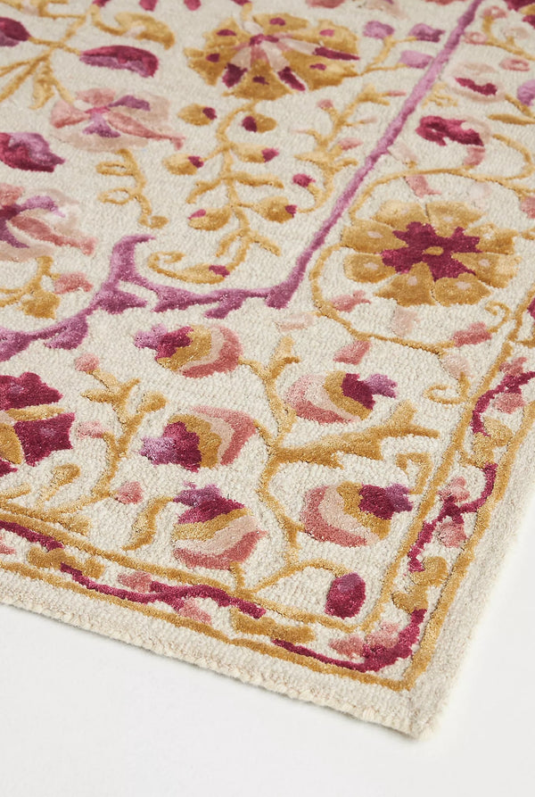 Anthropologie Hand-Tufted Tali Rug | Handmade Wool-Viscose Area Rugs For Living Room Bedroom Aesthetics Home Décor Custom Large Rugs