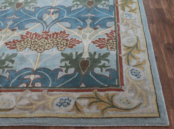 Hand-Tufted Brand New Floral Multicolored Irregular Shape Rug | Woolen Handmade Area Rugs For Living Room Bedroom Aesthetics Home Décor Rugs
