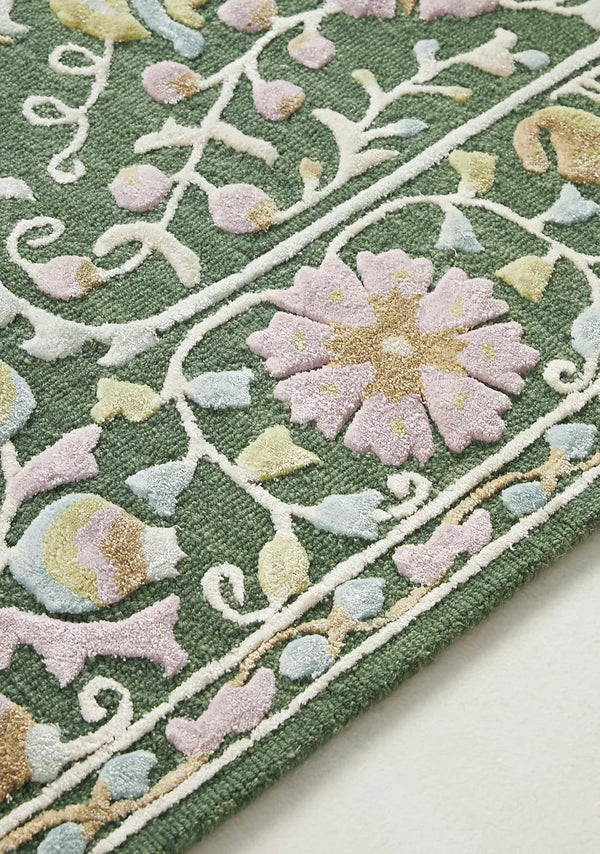 Anthropologie Hand-Tufted Tali Rug | Handmade Wool & Silk Area Rugs For Living Room Bedroom Aesthetics Home Décor Custom Large Rugs