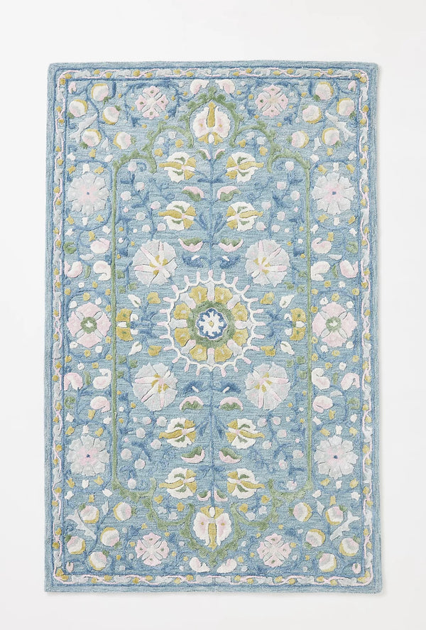Anthropologie Hand-Tufted Tali Rug | Handmade Wool & Silk Area Rugs For Living Room Bedroom Aesthetics Home Décor Custom Large Rugs
