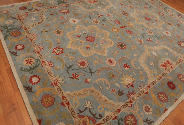Hand-Tufted Brand New Floral Multicolored Irregular Shape Rug | Woolen Handmade Area Rugs For Living Room Bedroom Aesthetics Home Décor Rugs