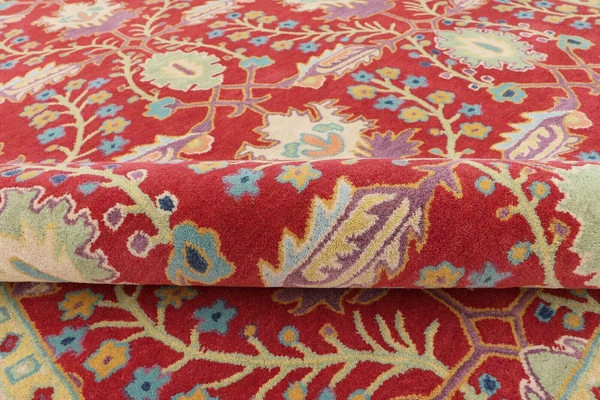 Hand-Tufted Brand New Floral Multicolored Irregular Shape Rug | Woolen Handmade Area Rugs For Living Room Bedroom Aesthetics Home Décor Rugs