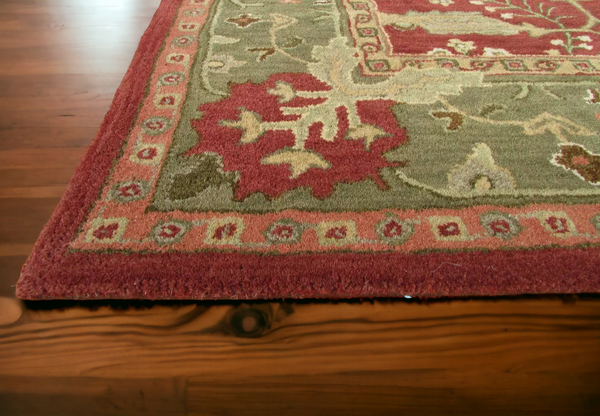 Hand-Tufted Brand New Floral Multicolored Irregular Shape Rug | Woolen Handmade Area Rugs For Living Room Bedroom Aesthetics Home Décor Rugs